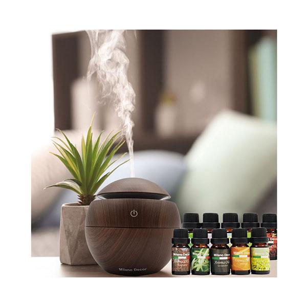 Milano Mist Usb Diffuser With 10 Aroma Oils 130Ml